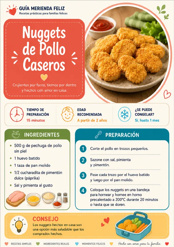 Ficha de receta de la Guía Merienda Feliz